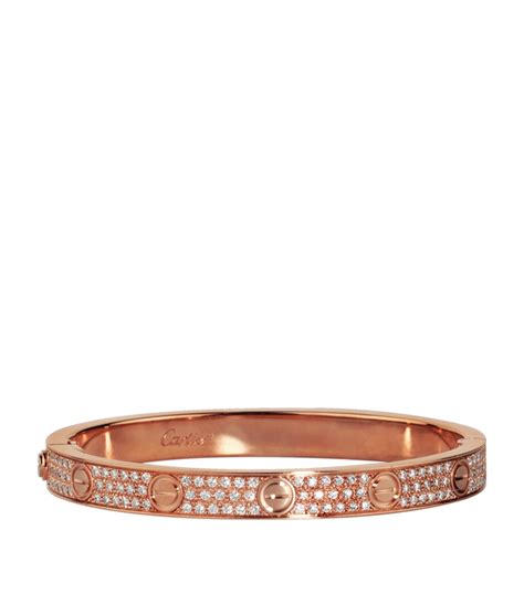 cartier love bracelet diamonds rose gold|cartier bracelet rose gold authenticity.